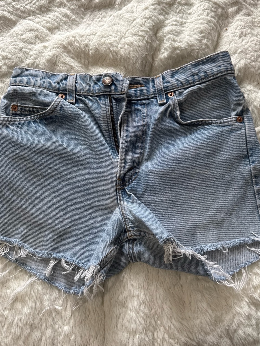 vintage orange tab levi shorts